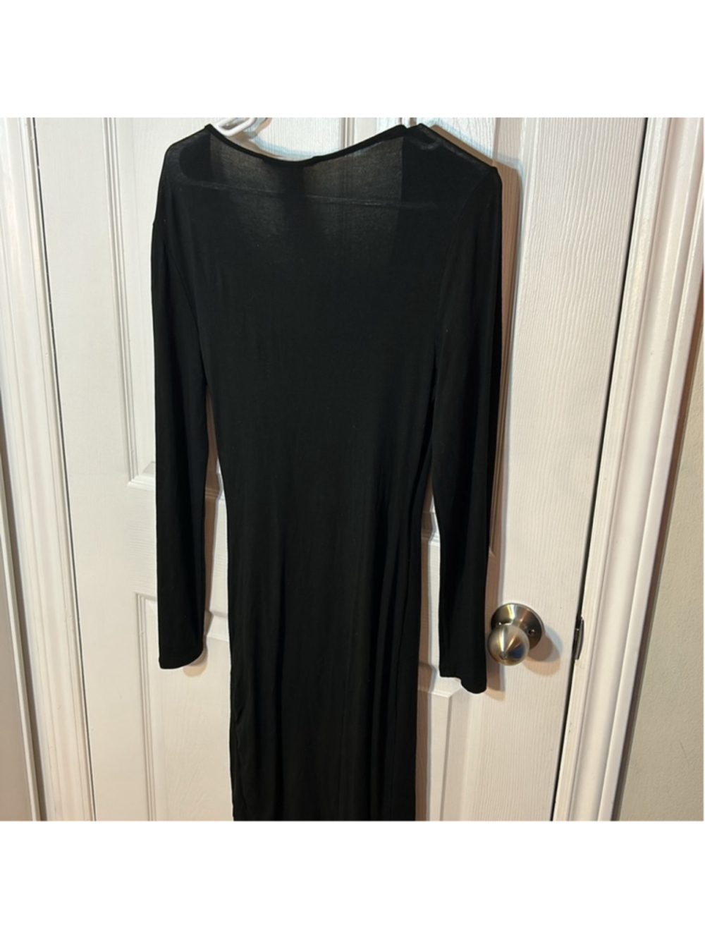 Banana Republic Black Long Sleeve Wrap Dress Small normcore - Picture 5 of 6